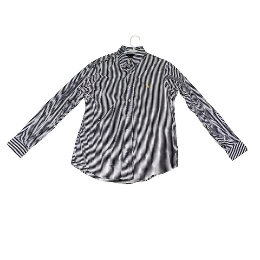 Ralph Lauren Striped Button Down Shirt Purple White Men’s M